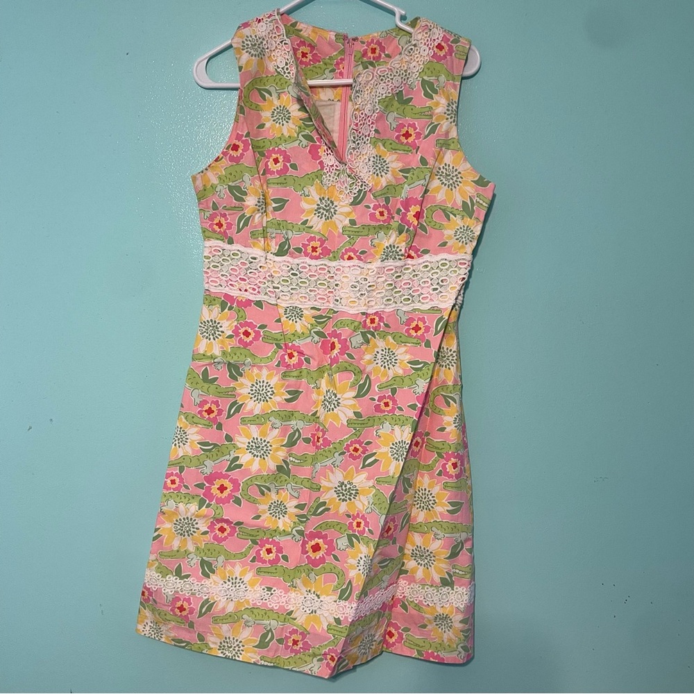 Lilly Pulitzer Pink and Green Floral Dress